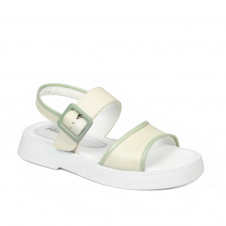 Damesandaler 5094 beige kombineret