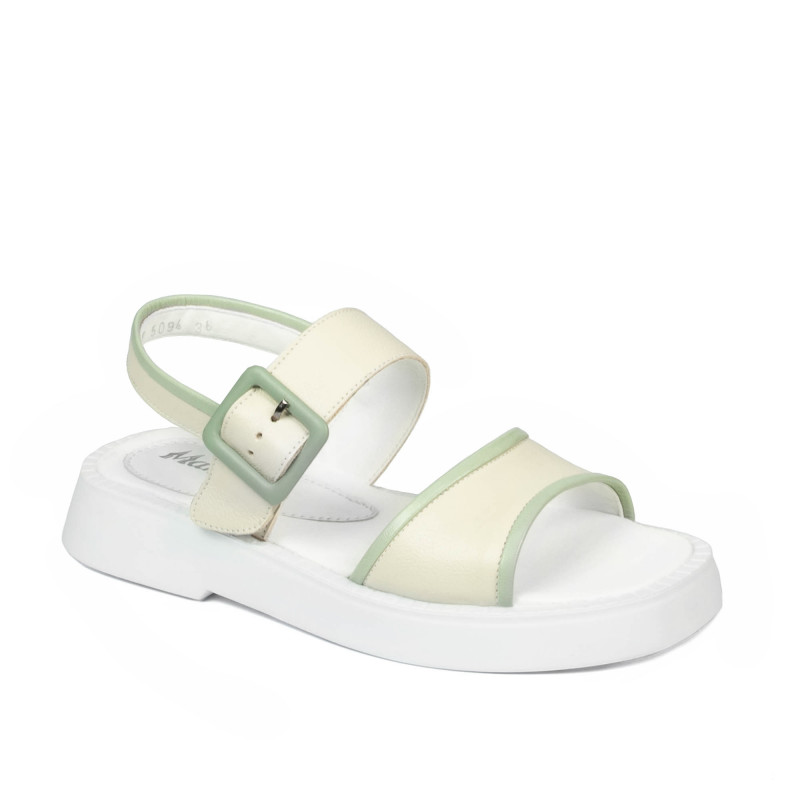 Damesandaler 5094 beige kombineret