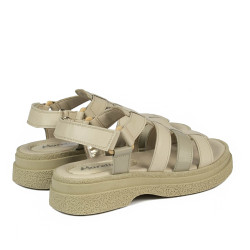 Damesandaler 5099 beige kombineret