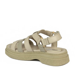 Damesandaler 5099 beige kombineret