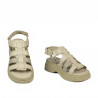 Damesandaler 5099 beige kombineret