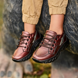 Småbørns sko 72c bordeaux perlemor lifestyle