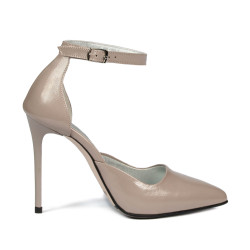 Dame elegante sko 1296 lak cappuccino
