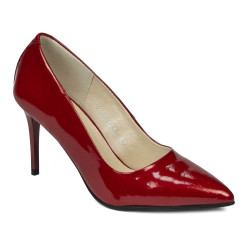 Elegante damesko 1293 rød perlemor lak