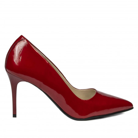 Elegante damesko 1293 rød perlemor lak