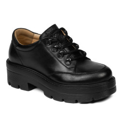 Dame casual sko 6064 sort kombineret