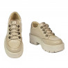 Dame casual sko 6064 beige kombineret