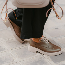 Dame casual sko 6067 brun lifestyle