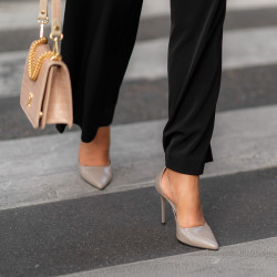 Dame elegante sko 1296 lak cappuccino lifestyle