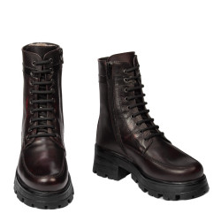 Dame støvler 3386 i kombineret bordo