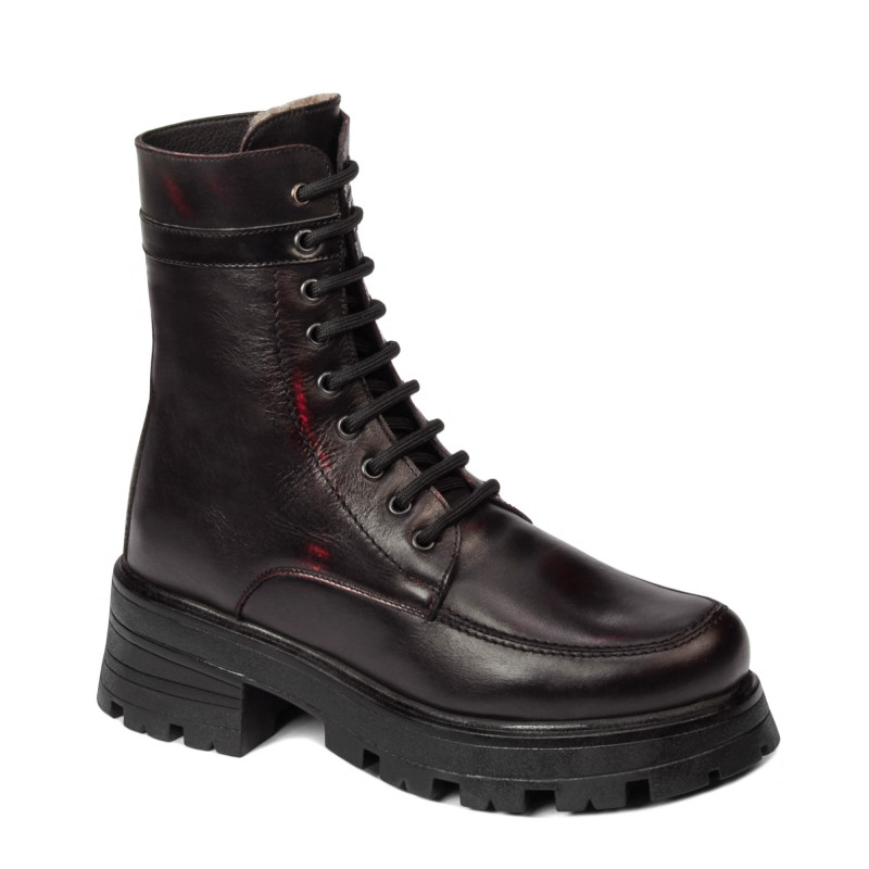 Dame støvler 3386 i kombineret bordo