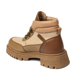 Dame støvler 3382 camel kombineret