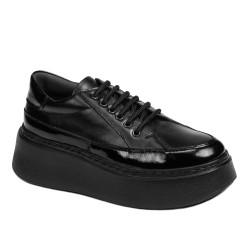 Dame sportssko 6070 sort kombineret