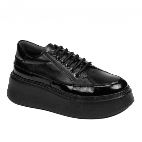 Dame sportssko 6070 sort kombineret