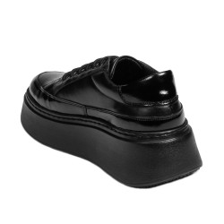 Dame sportssko 6070 sort kombineret