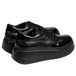 Dame sportssko 6070 sort kombineret