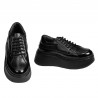 Dame sportssko 6070 sort kombineret