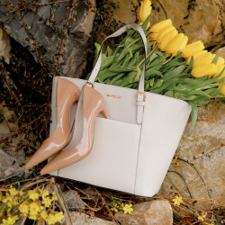 Dame elegante sko 1302 lak camel