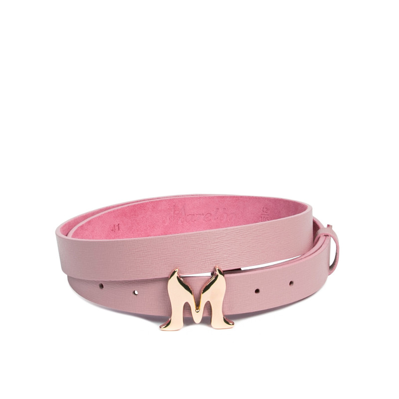 Damebælte 41m rosa saffiano