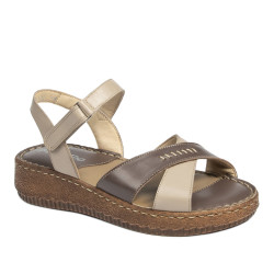 Damesandaler 5102m sand kombineret