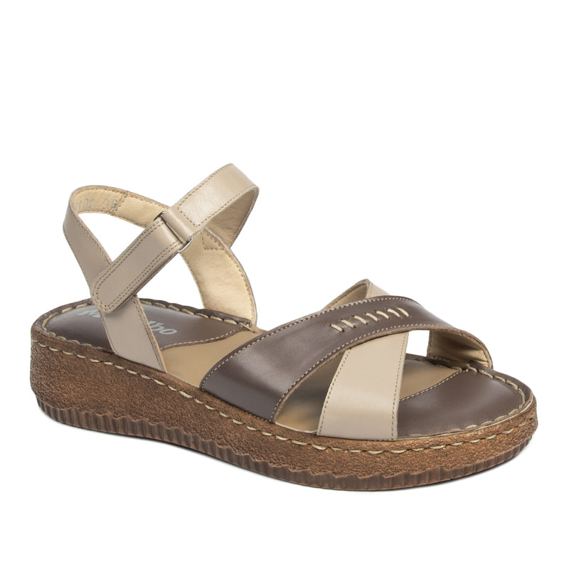 Damesandaler 5102m sand kombineret