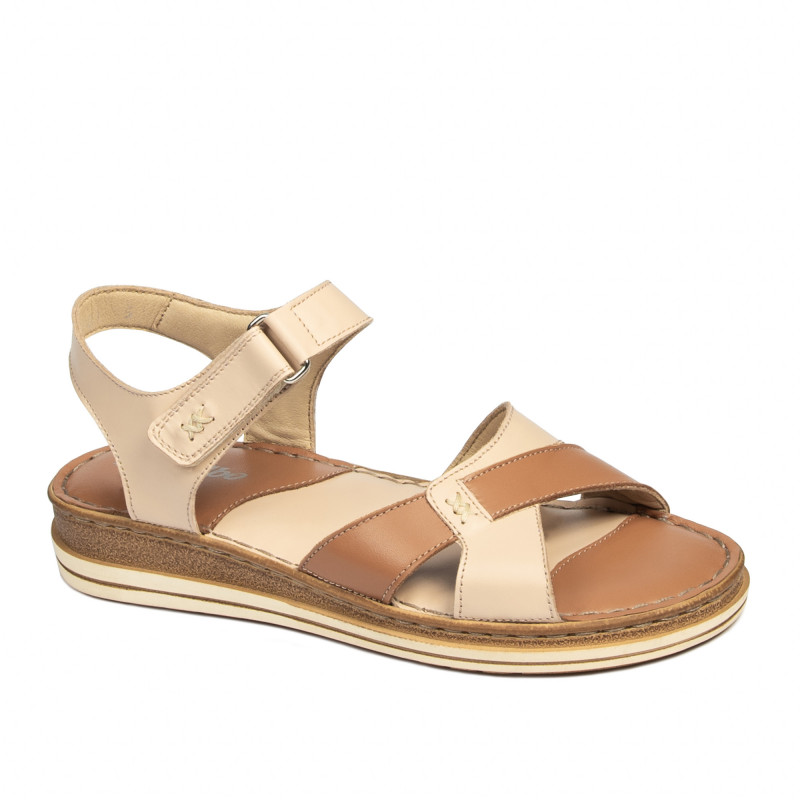 Damesandaler 5103 pudder kombineret