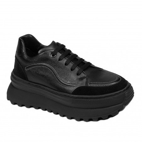 Damesneakers 6074 sort kombineret