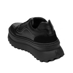 Damesneakers 6074 sort kombineret