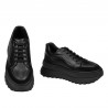 Damesneakers 6074 sort kombineret