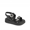 Småbørns sandaler 81c sort+sølv