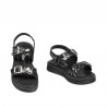 Småbørns sandaler 81c sort+sølv