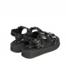 Småbørns sandaler 81c sort+sølv