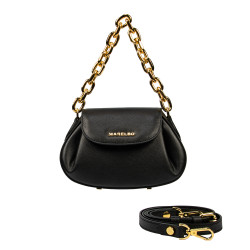 Sort dame-skuldertaske 027g