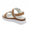 Damesandaler 5106 hvid+brun