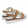 Damesandaler 5106 hvid+brun