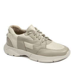 Herresportssko 966 beige kombineret