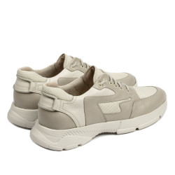 Herresportssko 966 beige kombineret