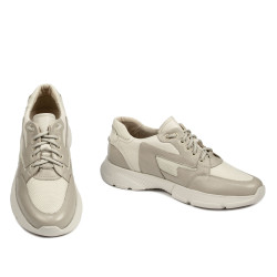 Herresportssko 966 beige kombineret