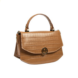 Damehåndtaske 023g croco brun