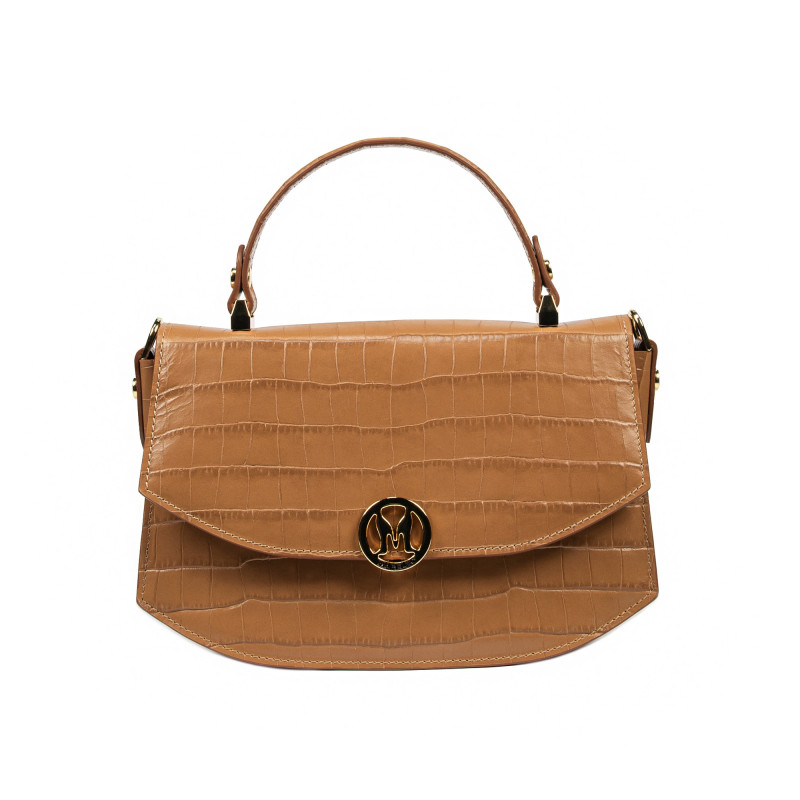 Damehåndtaske 023g croco brun