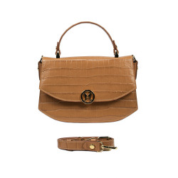 Damehåndtaske 023g croco brun