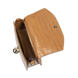 Damehåndtaske 023g croco brun