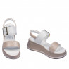 Damesandaler 5107 beige perlemor kombineret