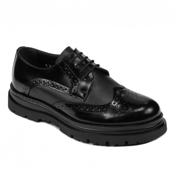 Elegant herresko 972 sort florantic kombineret