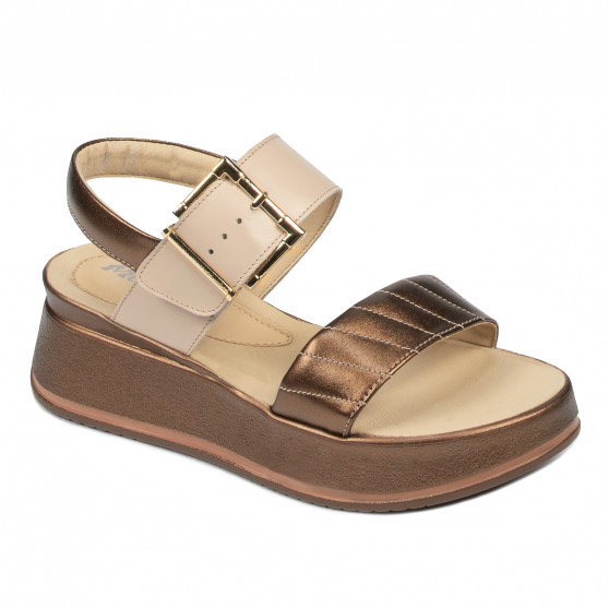 Damesandaler 5107 kobber kombineret