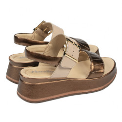 Damesandaler 5107 kobber kombineret