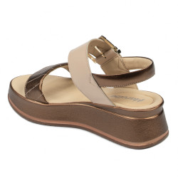 Damesandaler 5107 kobber kombineret