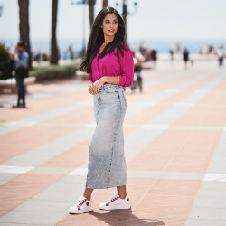 Damesko 6073 hvid+fuchsia lifestyle