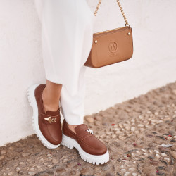 Dame casual sko 6072 brun lifestyle