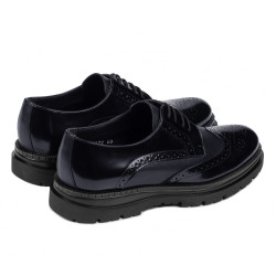 Elegante herresko 972 lakeret indigo kombineret